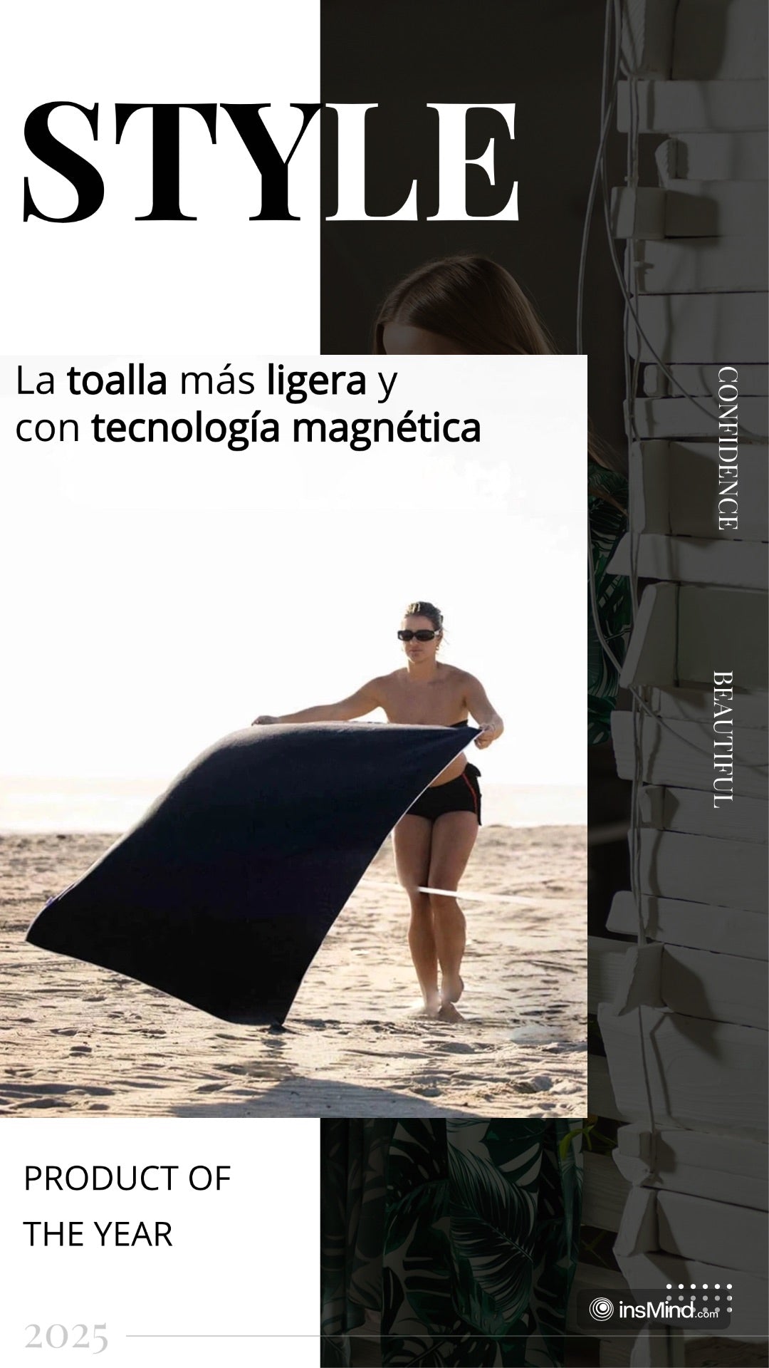 MagneTowel- Toalla con fijación magnética, diseñada para disfrutar sin preocupaciones